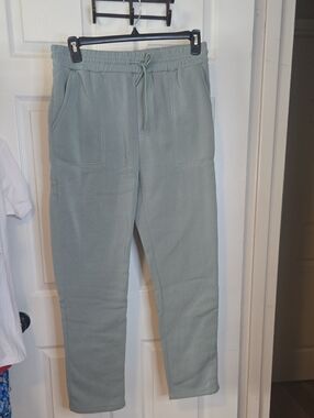 Men's Sage Green Drawstring Joggers with Front Pockets